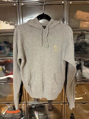 OVO Women’s Gray Pullover Hoodie with Yellow Owl Logo